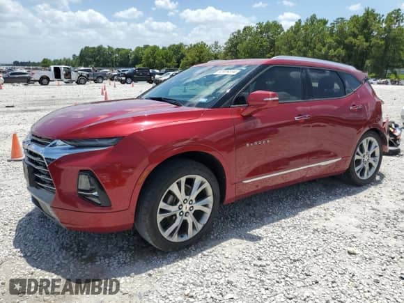 2019 Chevrolet Blazer Premier with VIN 3GNKBFRS6KS666535, listed as a Copart auction lot 62026324 with 31,744 mi miles and Salvage title. Bid and sale history available at DreamBid. Image 1.