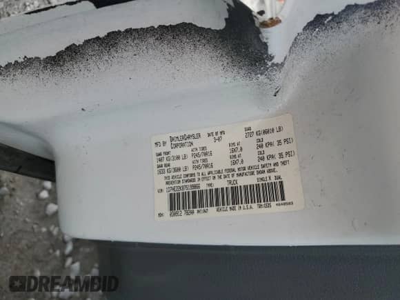 2007 Dodge Dakota ST with VIN 1D7HE22K87S199866, listed as a Copart auction lot 78001294 with 120,374 mi miles and Salvage title. Bid and sale history available at DreamBid. Image 12.