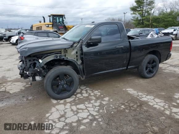2016 Ram 1500 Express with VIN 3C6JR7AT1GG240487, listed as a Copart auction lot 81378904 with 102,480 mi miles and Salvage title. Bid and sale history available at DreamBid. Image 1.