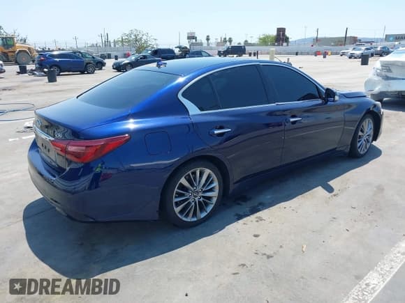 ✅ 2023 Infiniti Q50 Luxe • VIN: JN1EV7BP8PM510953 • Lot: 42778381. Listed on IAAI with 22,880 mi. Free auction sales archive from the USA and detailed vehicle history report at DreamBid. Image 4.