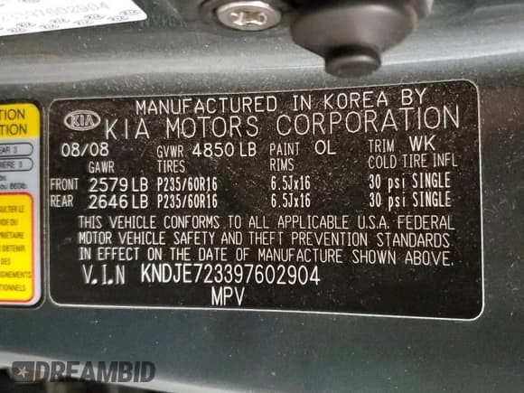 ✅ 2009 Kia Sportage LX • VIN: KNDJE723397602904 • Lot: 68704055. Wystawiony na Copart z przebiegiem 150 882 mil. Bezpłatny archiwum sprzedaży aukcyjnych z USA i szczegółowy raport historii pojazdu na DreamBid. Zdjęcie 13.