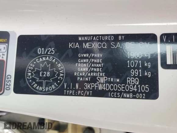 ✅ 2025 Kia K4 GT-Line Turbo • VIN: 3KPFW4DC0SE094105 • Lot: 70742525. Listed on Copart with 8,504 mi. Free auction sales archive from the USA and detailed vehicle history report at DreamBid. Image 12.