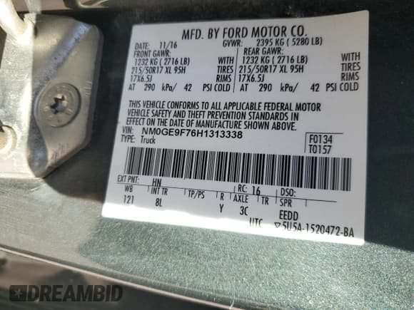 ✅ 2017 Ford Transit Connect XLT • VIN: NM0GE9F76H1313338 • Lot: 86279415. Listed on Copart with 48,635 mi. Free auction sales archive from the USA and detailed vehicle history report at DreamBid. Image 13.