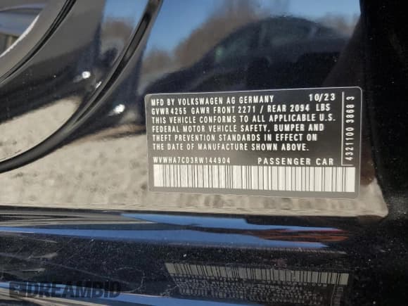 ✅ 2024 Volkswagen Golf GTI 380 S • VIN: WVWHA7CD3RW144904 • Лот: 48523125. Опубликован ранее на Copart с пробегом 18 851 миль. Бесплатный доступ к архиву аукционных продаж из США и подробный отчёт об истории автомобиля на DreamBid. Изображение 14.