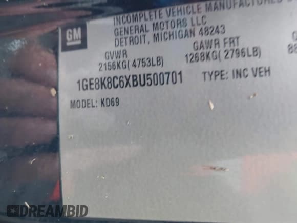 ✅ 2011 Cadillac DTS Professional Funeral Coach • VIN: 1GE8K8C6XBU500701 • Lot: 41856387. Listed on IAAI with Not provided. Free auction sales archive from the USA and detailed vehicle history report at DreamBid. Image 9.