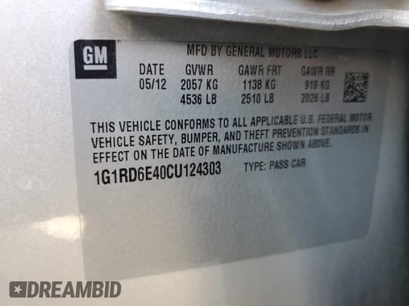 ✅ 2012 Chevrolet Volt • VIN: 1G1RD6E40CU124303 • Lot: 71253004. Wystawiony na Copart z przebiegiem 128 255 mil. Bezpłatny archiwum sprzedaży aukcyjnych z USA i szczegółowy raport historii pojazdu na DreamBid. Zdjęcie 13.