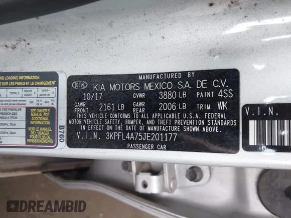 ✅ 2018 Kia Forte LX • VIN: 3KPFL4A75JE201177 • Лот: 43477056. Опубликован ранее на IAAI с пробегом 110 165 миль. Бесплатный доступ к архиву аукционных продаж из США и подробный отчёт об истории автомобиля на DreamBid. Изображение 9.