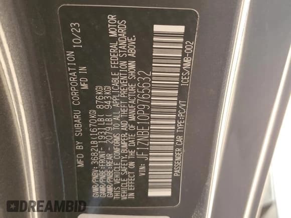 ✅ 2023 Toyota 86 Premium • VIN: JF1ZNBE10P9765632 • Лот: 84570475. Опубликован ранее на Copart с пробегом 21 586 миль. Бесплатный доступ к архиву аукционных продаж из США и подробный отчёт об истории автомобиля на DreamBid. Изображение 12.