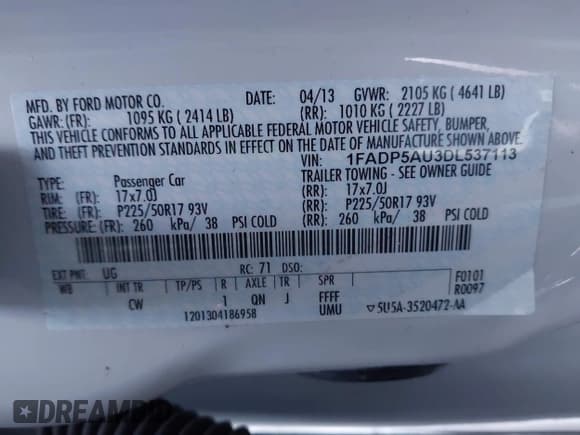 ✅ 2013 Ford C-Max SE • VIN: 1FADP5AU3DL537113 • Lot: 43599224. Wystawiony na IAAI z przebiegiem 61 392 mil. Bezpłatny archiwum sprzedaży aukcyjnych z USA i szczegółowy raport historii pojazdu na DreamBid. Zdjęcie 9.