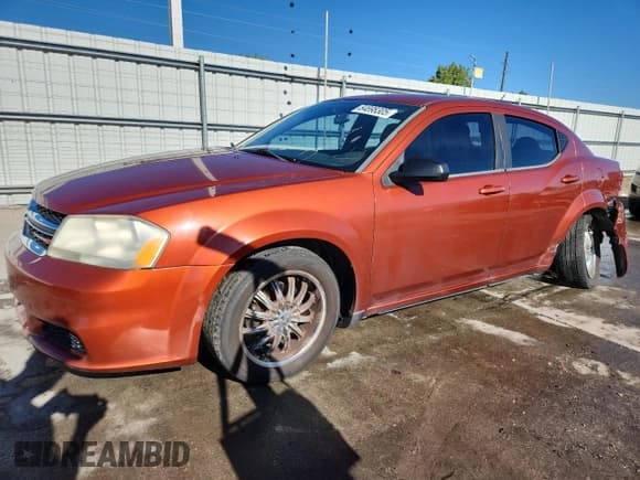 ✅ 2012 Dodge Avenger SE • VIN: 1C3CDZAB6CN276765 • Lot: 84898305. Listed on Copart with 142,279 mi. Free auction sales archive from the USA and detailed vehicle history report at DreamBid. Image 1.