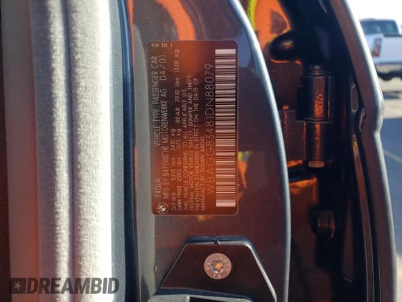 ✅ 2001 BMW 7 Series 740i • VIN: WBAGG83481DN88079 • Lot: 78521754. Listed on Copart with 155,073 mi. Free auction sales archive from the USA and detailed vehicle history report at DreamBid. Image 12.