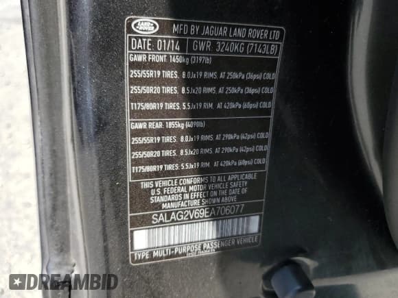 ✅ 2014 Land Rover LR4 HSE • VIN: SALAG2V69EA706077 • Lot: 69560445. Wystawiony na Copart z przebiegiem 110 698 mil. Bezpłatny archiwum sprzedaży aukcyjnych z USA i szczegółowy raport historii pojazdu na DreamBid. Zdjęcie 13.