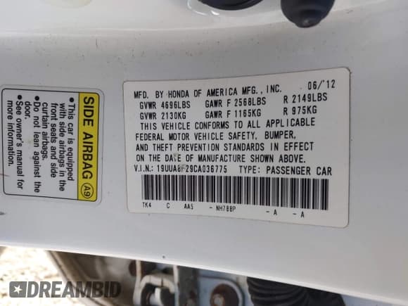 ✅ 2012 Acura TL Auto • VIN: 19UUA8F29CA036775 • Lot: 43542998. Wystawiony na IAAI z przebiegiem 176 989 mil. Bezpłatny archiwum sprzedaży aukcyjnych z USA i szczegółowy raport historii pojazdu na DreamBid. Zdjęcie 9.