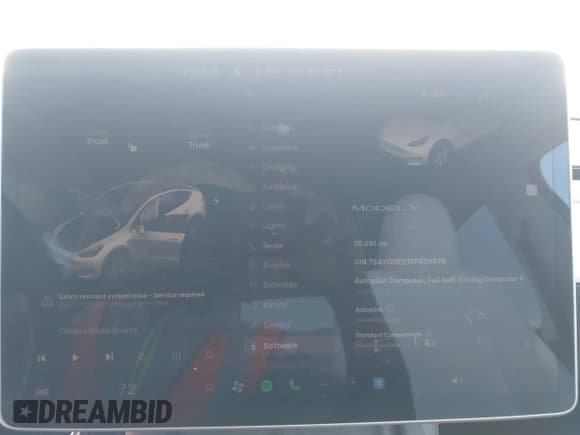 ✅ 2023 Tesla Model Y Long Range • VIN: 7SAYGDEE1PF826879 • Lot: 43393771. Listed on IAAI with 35,091 mi. Free auction sales archive from the USA and detailed vehicle history report at DreamBid. Image 18.