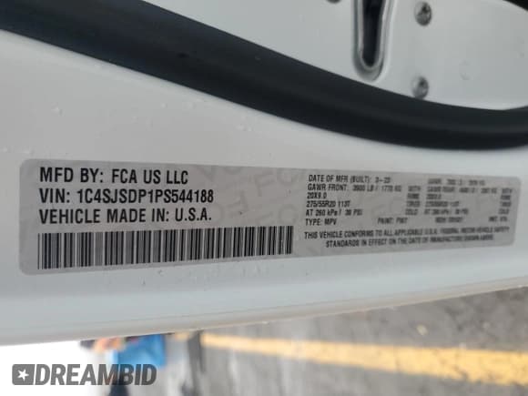 ✅ 2023 Jeep Wagoneer Series III • VIN: 1C4SJSDP1PS544188 • Lot: 80962685. Wystawiony na Copart z przebiegiem 39 383 mil. Bezpłatny archiwum sprzedaży aukcyjnych z USA i szczegółowy raport historii pojazdu na DreamBid. Zdjęcie 13.