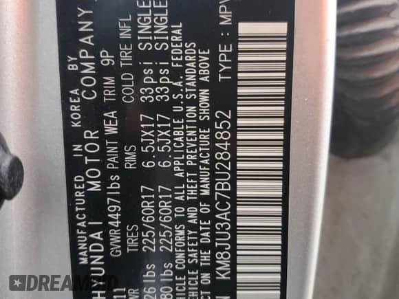 2011 Hyundai Tucson GLS z VIN KM8JU3AC7BU284852, wystawiony jako Copart lot #69496824 z przebiegiem 155 411 mil mil oraz Szkoda całkowita • Salvage title. Historia ofert i sprzedaży dostępna na DreamBid. Obrazek 15.