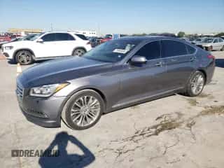 2015 Hyundai Genesis 3.8L z VIN KMHGN4JE3FU061244, wystawiony jako Copart lot #70464934 z przebiegiem 137 299 mil mil oraz Szkoda całkowita • Salvage title. Historia ofert i sprzedaży dostępna na DreamBid. Obrazek 1.