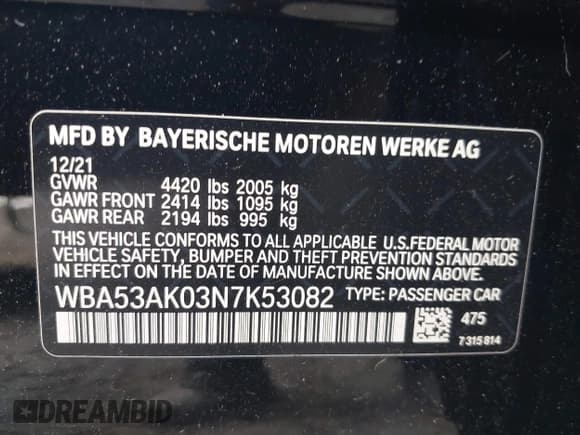 ✅ 2022 BMW 2 Series 228i • VIN: WBA53AK03N7K53082 • Lot: 42141257. Wystawiony na IAAI z przebiegiem 40 553 mil. Bezpłatny archiwum sprzedaży aukcyjnych z USA i szczegółowy raport historii pojazdu na DreamBid. Zdjęcie 9.