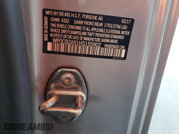 ✅ 2017 Porsche 911 Carrera S • VIN: WP0CB2A91HS155902 • Lot: 66079094. Listed on Copart with 133,153 mi. Free auction sales archive from the USA and detailed vehicle history report at DreamBid. Image 12.