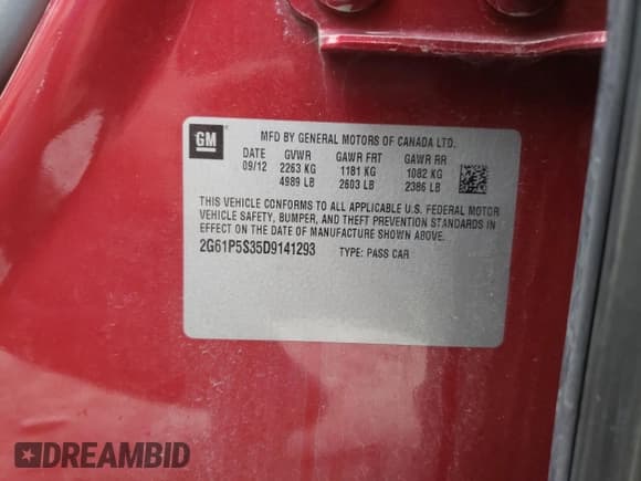 ✅ 2013 Cadillac XTS Luxury • VIN: 2G61P5S35D9141293 • Лот: 81697344. Опубликован ранее на Copart с пробегом 134 571 миль. Бесплатный доступ к архиву аукционных продаж из США и подробный отчёт об истории автомобиля на DreamBid. Изображение 13.