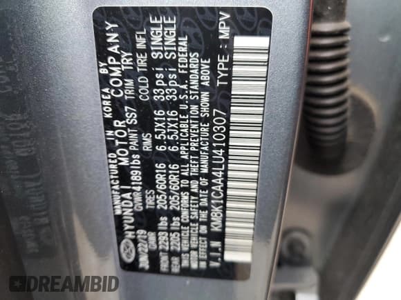 ✅ 2020 Hyundai Kona SE • VIN: KM8K1CAA4LU410307 • Лот: 77148093. Опубликован ранее на Copart с пробегом 54 121 миль. Бесплатный доступ к архиву аукционных продаж из США и подробный отчёт об истории автомобиля на DreamBid. Изображение 13.