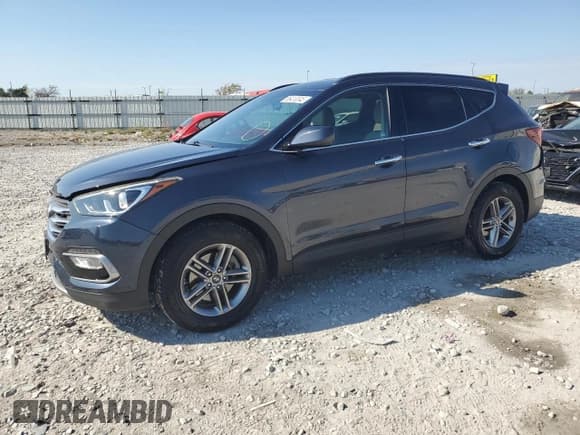 ✅ 2017 Hyundai Santa Fe 2.4L • VIN: 5NMZU3LB6HH017181 • Lot: 86410045. Listed on Copart with 87,760 mi. Free auction sales archive from the USA and detailed vehicle history report at DreamBid. Image 1.