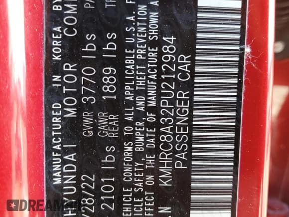 ✅ 2023 Hyundai Venue SEL • VIN: KMHRC8A32PU212984 • Lot: 89224365. Listed on Copart with 34,431 mi. Free auction sales archive from the USA and detailed vehicle history report at DreamBid. Image 15.