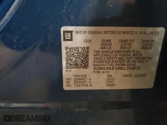 ✅ 2019 Chevrolet Equinox LT • VIN: 3GNAXKEV9KL314971 • Лот: 72020855. Опубликован ранее на Copart с пробегом 138 980 миль. Бесплатный доступ к архиву аукционных продаж из США и подробный отчёт об истории автомобиля на DreamBid. Изображение 13.