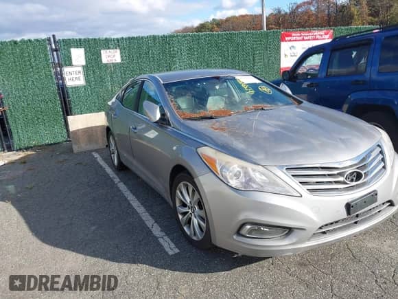 2013 Hyundai Azera with VIN KMHFG4JG3DA329523, listed as a IAAI auction lot 43593562 with 93,702 mi miles and . Bid and sale history available at DreamBid. Image 1.