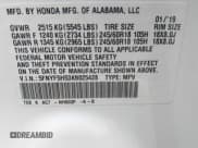 ✅ 2019 Honda Pilot EX-L • VIN: 5FNYF5H53KB025428 • Lot: 42232477. Listed on IAAI with 115,221 mi. Free auction sales archive from the USA and detailed vehicle history report at DreamBid. Image 9.