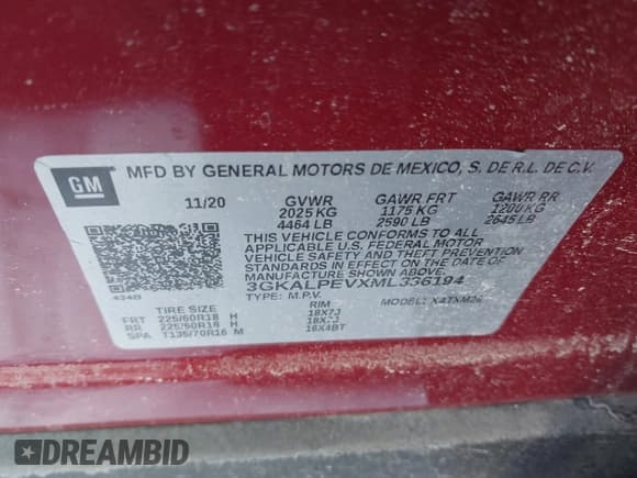 ✅ 2021 GMC Terrain SLT • VIN: 3GKALPEVXML336194 • Lot: 41404005. Wystawiony na IAAI z przebiegiem 48 059 mil. Bezpłatny archiwum sprzedaży aukcyjnych z USA i szczegółowy raport historii pojazdu na DreamBid. Zdjęcie 9.