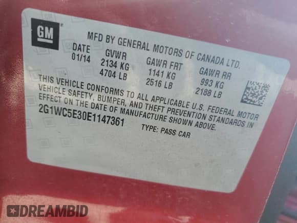 ✅ 2014 Chevrolet Impala LTZ • VIN: 2G1WC5E30E1147361 • Лот: 80275294. Опубликован ранее на Copart с пробегом 312 086 миль. Бесплатный доступ к архиву аукционных продаж из США и подробный отчёт об истории автомобиля на DreamBid. Изображение 12.