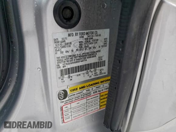 ✅ 2011 Ford Expedition Limited • VIN: 1FMJU2A52BEF44774 • Лот: 94421475. Опубликован ранее на Copart с пробегом 115 618 миль. Бесплатный доступ к архиву аукционных продаж из США и подробный отчёт об истории автомобиля на DreamBid. Изображение 13.