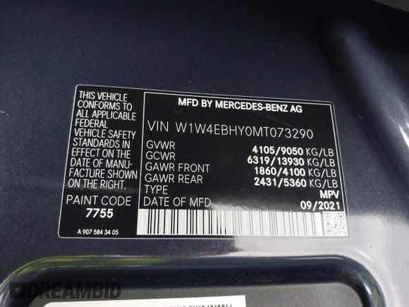 ✅ 2021 Mercedes-Benz Sprinter • VIN: W1W4EBHY0MT073290 • Lot: 42135381. Listed on IAAI with Not provided. Free auction sales archive from the USA and detailed vehicle history report at DreamBid. Image 9.