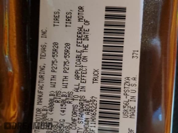 ✅ 2017 Toyota Tundra 1794 Edition • VIN: 5TFAY5F11HX652297 • Lot: 84782505. Listed on Copart with 156,873 mi. Free auction sales archive from the USA and detailed vehicle history report at DreamBid. Image 12.