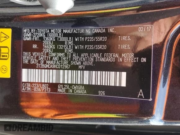 ✅ 2017 Lexus RX 450h • VIN: 2T2BGMCA9HC012967 • Lot: 84929545. Listed on Copart with 89,820 mi. Free auction sales archive from the USA and detailed vehicle history report at DreamBid. Image 13.