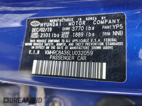 ✅ 2020 Hyundai Venue SEL • VIN: KMHRC8A36LU032059 • Lot: 81512084. Listed on Copart with 33,966 mi. Free auction sales archive from the USA and detailed vehicle history report at DreamBid. Image 12.