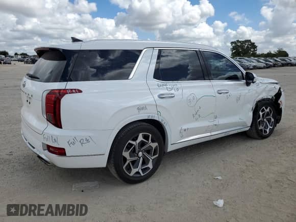 2021 Hyundai Palisade Calligraphy с VIN KM8R74HEXMU280143, выставлен на аукционе Copart как лот 69606534 с пробегом 59 493 миль миль и Списание • Salvage title. История ставок и продаж доступна на DreamBid. Изображение 3.