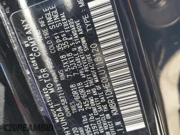 ✅ 2020 Hyundai Palisade SE • VIN: KM8R1DHE0LU118120 • Лот: 42053695. Опубликован ранее на Copart с пробегом 105 871 миль. Бесплатный доступ к архиву аукционных продаж из США и подробный отчёт об истории автомобиля на DreamBid. Изображение 13.