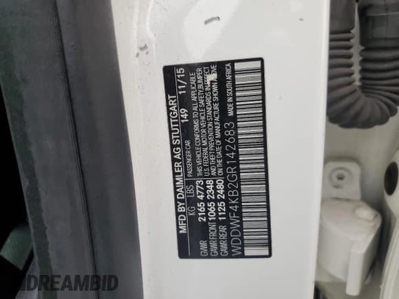 ✅ 2016 Mercedes-Benz C 300 Luxury • VIN: WDDWF4KB2GR142683 • Лот: 67353735. Опубликован ранее на Copart с пробегом 92 187 миль. Бесплатный доступ к архиву аукционных продаж из США и подробный отчёт об истории автомобиля на DreamBid. Изображение 12.