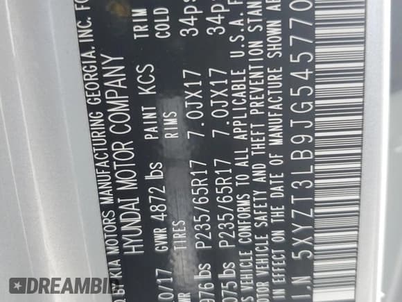 ✅ 2018 Hyundai Santa Fe 2.4L • VIN: 5XYZT3LB9JG545770 • Лот: 57638114. Опубликован ранее на Copart с пробегом Не указан. Бесплатный доступ к архиву аукционных продаж из США и подробный отчёт об истории автомобиля на DreamBid. Изображение 12.