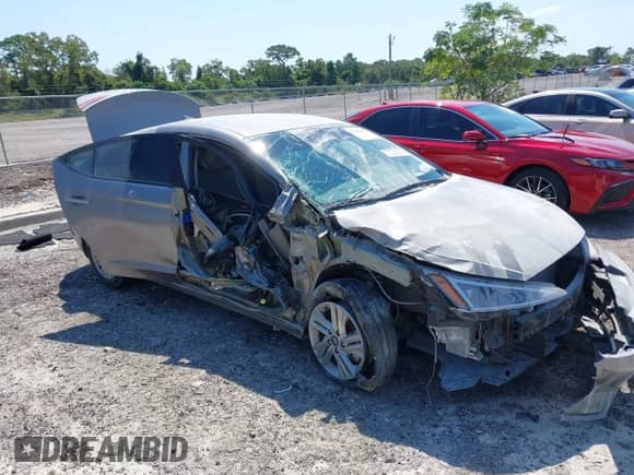 2020 Hyundai Elantra SEL with VIN KMHD84LF4LU078128, listed as a IAAI auction lot 43265845 with 55,319 mi miles and . Bid and sale history available at DreamBid. Image 1.