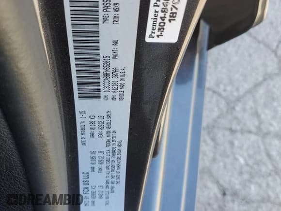 ✅ 2015 Chrysler 200 Limited • VIN: 1C3CCCAB8FN652015 • Lot: 91678665. Listed on Copart with 90,187 mi. Free auction sales archive from the USA and detailed vehicle history report at DreamBid. Image 13.