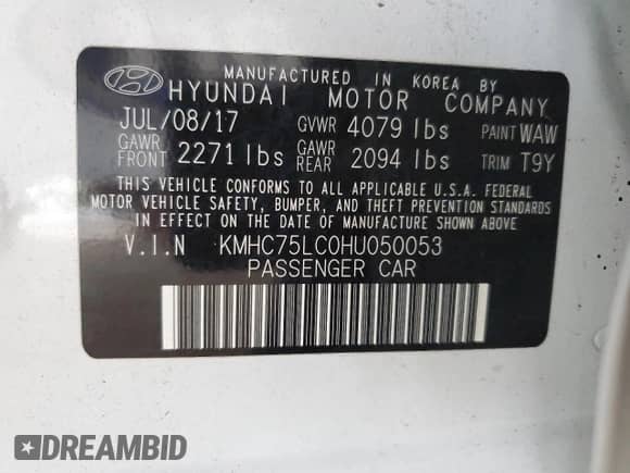 ✅ 2017 Hyundai Ioniq SEL • VIN: KMHC75LC0HU050053 • Lot: 71883445. Wystawiony na Copart z przebiegiem 130 574 mil. Bezpłatny archiwum sprzedaży aukcyjnych z USA i szczegółowy raport historii pojazdu na DreamBid. Zdjęcie 13.