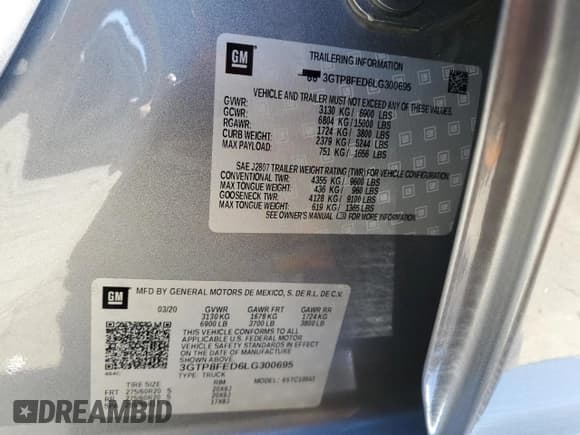 ✅ 2020 GMC Sierra 1500 Denali • VIN: 3GTP8FED6LG300695 • Lot: 80742095. Listed on Copart with 72,661 mi. Free auction sales archive from the USA and detailed vehicle history report at DreamBid. Image 13.