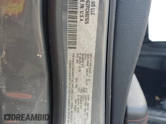 ✅ 2023 Dodge Durango GT • VIN: 1C4RDJDG2PC692926 • Lot: 85176445. Wystawiony na Copart z przebiegiem 59 161 mil. Bezpłatny archiwum sprzedaży aukcyjnych z USA i szczegółowy raport historii pojazdu na DreamBid. Zdjęcie 13.