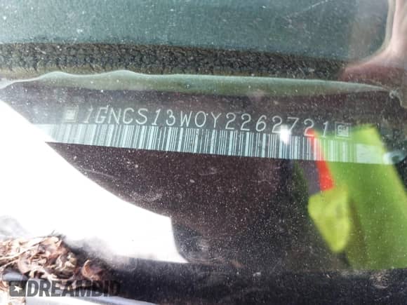 2000 Chevrolet Blazer LS z VIN 1GNCS13W0Y2262721, wystawiony jako IAAI lot #42538224 z przebiegiem Nie podano mil oraz . Historia ofert i sprzedaży dostępna na DreamBid. Obrazek 11.