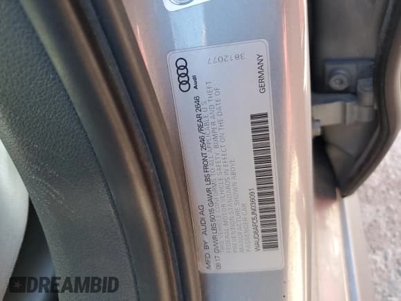 ✅ 2018 Audi A6 Premium Plus • VIN: WAUD8AFC5JN036091 • Lot: 90885665. Listed on Copart with 128,167 mi. Free auction sales archive from the USA and detailed vehicle history report at DreamBid. Image 12.