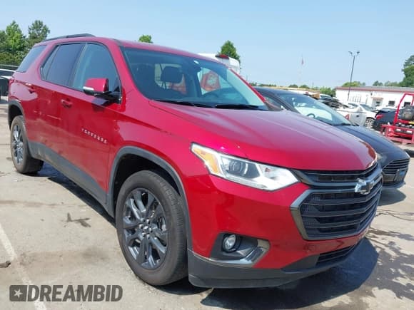✅ 2020 Chevrolet Traverse RS • VIN: 1GNERJKW7LJ170140 • Lot: 42394983. Listed on IAAI with 56,478 mi. Free auction sales archive from the USA and detailed vehicle history report at DreamBid. Image 1.