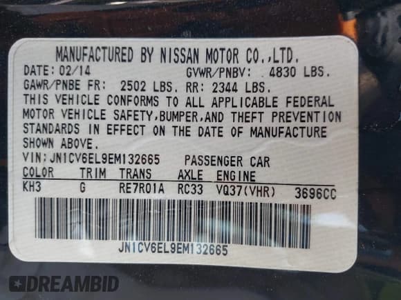 ✅ 2014 Infiniti Q60 • VIN: JN1CV6EL9EM132665 • Lot: 42992621. Listed on IAAI with 42,181 mi. Free auction sales archive from the USA and detailed vehicle history report at DreamBid. Image 9.